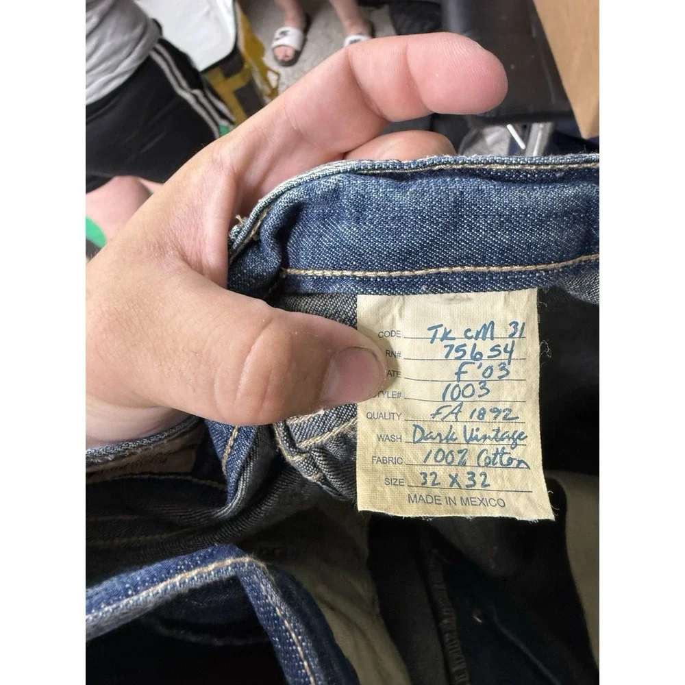 Abercrombie & Fitch Jeans Mens 32x32 Button Fly Dark Vintage Wash 1892 Tkcm31